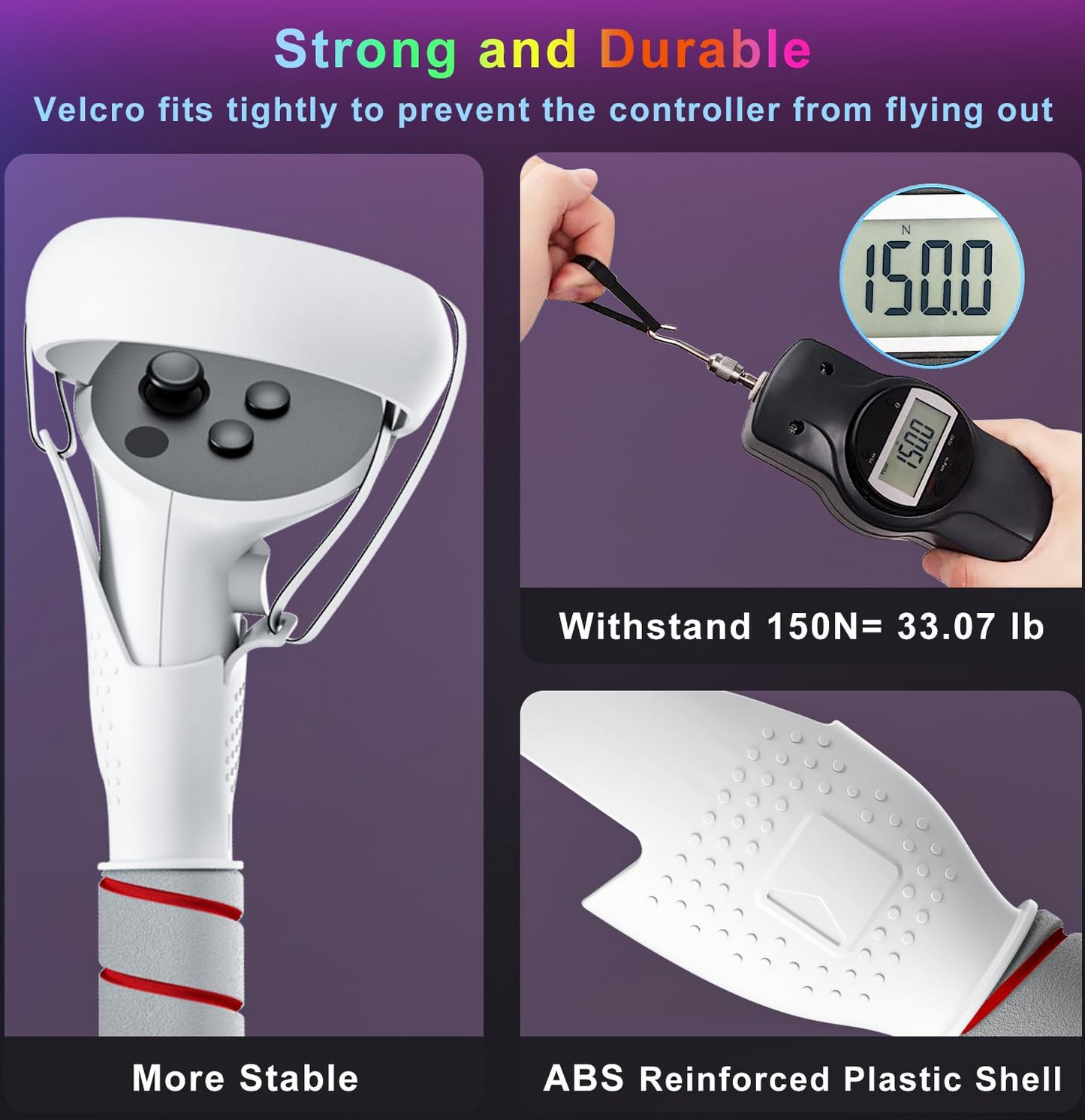 2 in 1 Long Arms & Handle Attachments Compatible with Oculus Quest 2 Hand Controllers, VR Gorilla Tag Long Arms/Stick Extension Grips for Meta Quest 2 Accessories for Beat Saber Golf Club Game